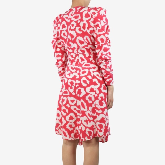 Isabel Marant pink & white leopard animal print Carley dress - Medium (FR 44) - Picture 3 of 12